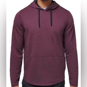 Travis Matthew NWT Men’s Upgraded Heater Tech Hoodie Small Heather mauve wine